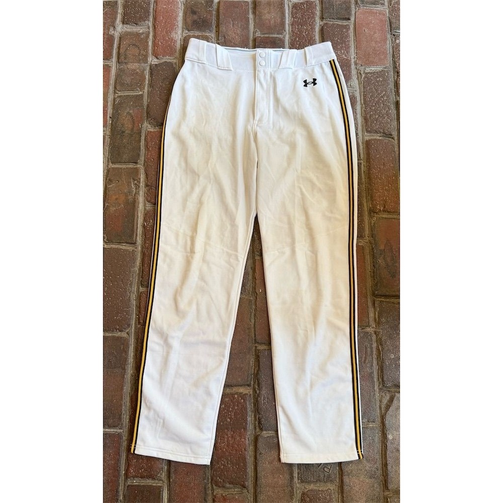 Under Armour Men's Baseball‎ Softball Pants White Navy Gold Braid 32x32 athletic